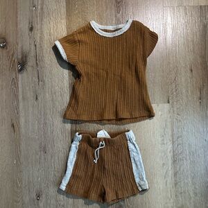 Kids Brown and Cream Matching Set